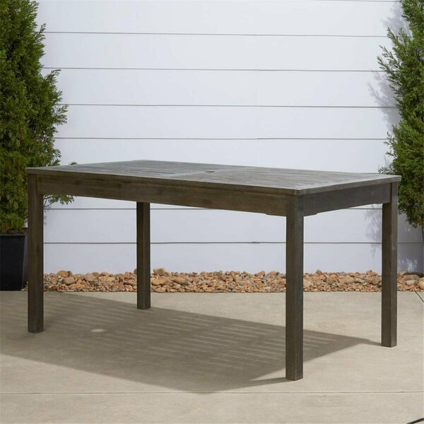 Gfancy Fixtures 29 x 59 x 31 in. Distressed Gray Dining Table with Straight Legs GF3097001